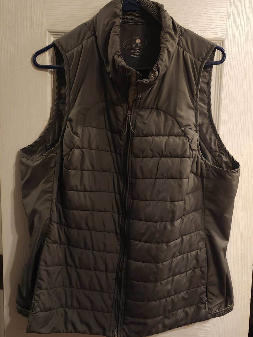 Tangerine Brand Olive Light Weight Quilted Puffer Vest Size Xxl